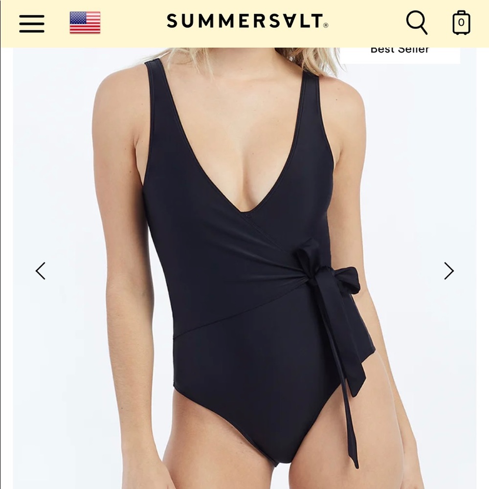 Summersalt The Perfect Wrap One Piece size 4 black
